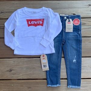 Baby girl Levi’s 24 month jeans and shirt bundle
